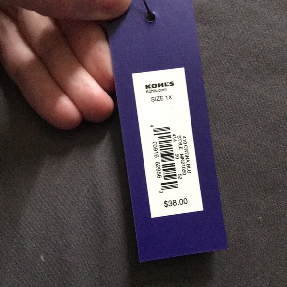 APT.9 Cartina Blu lined ruffled layers cap sleeve round neck shirt brand new - Picture 5 of 10